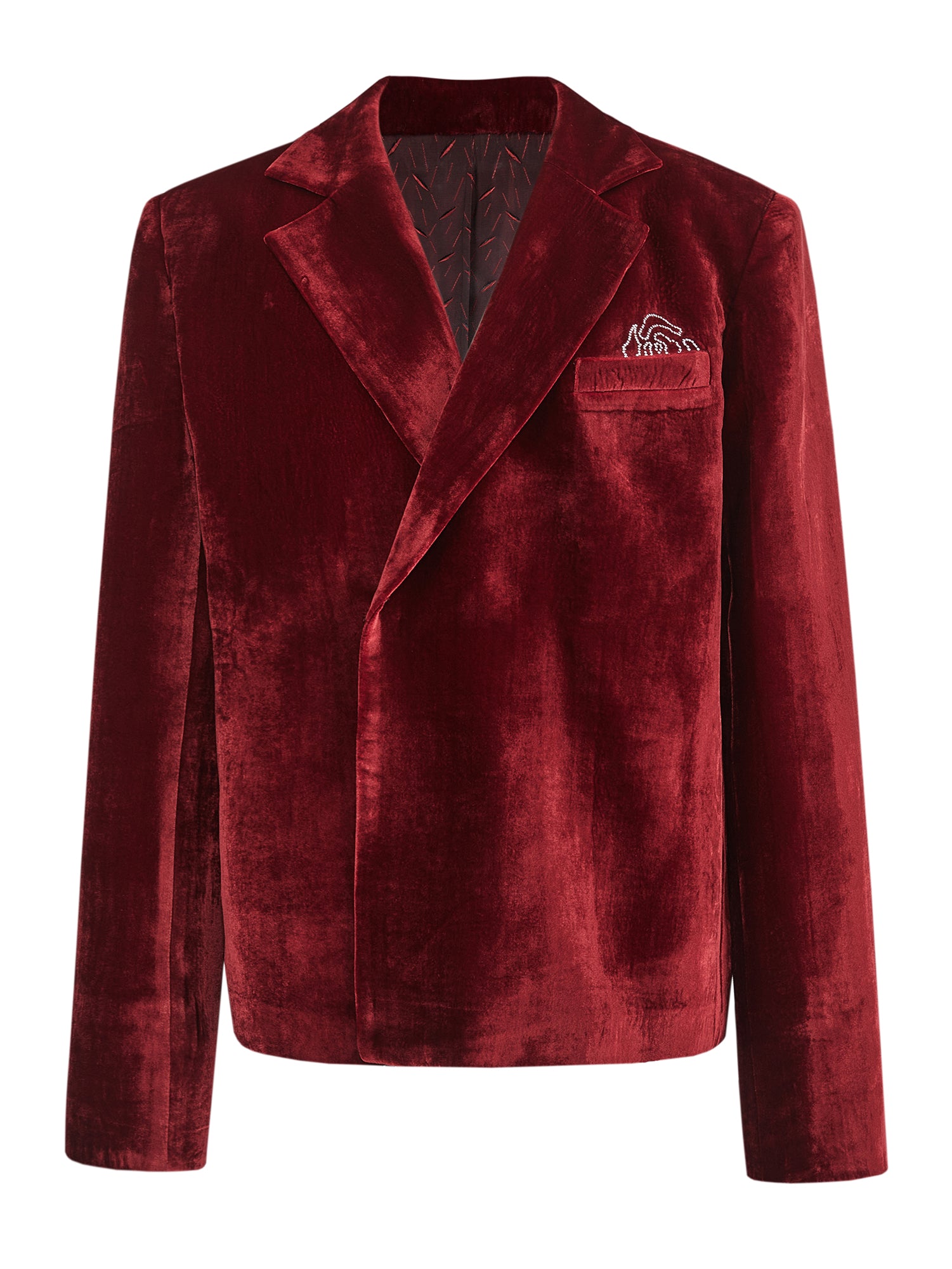 ordúdíordú | Suit- Red Velvet Suit with Pressed Diamond