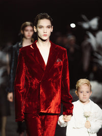 ordúdíordú | Suit- Red Velvet Suit with Pressed Diamond