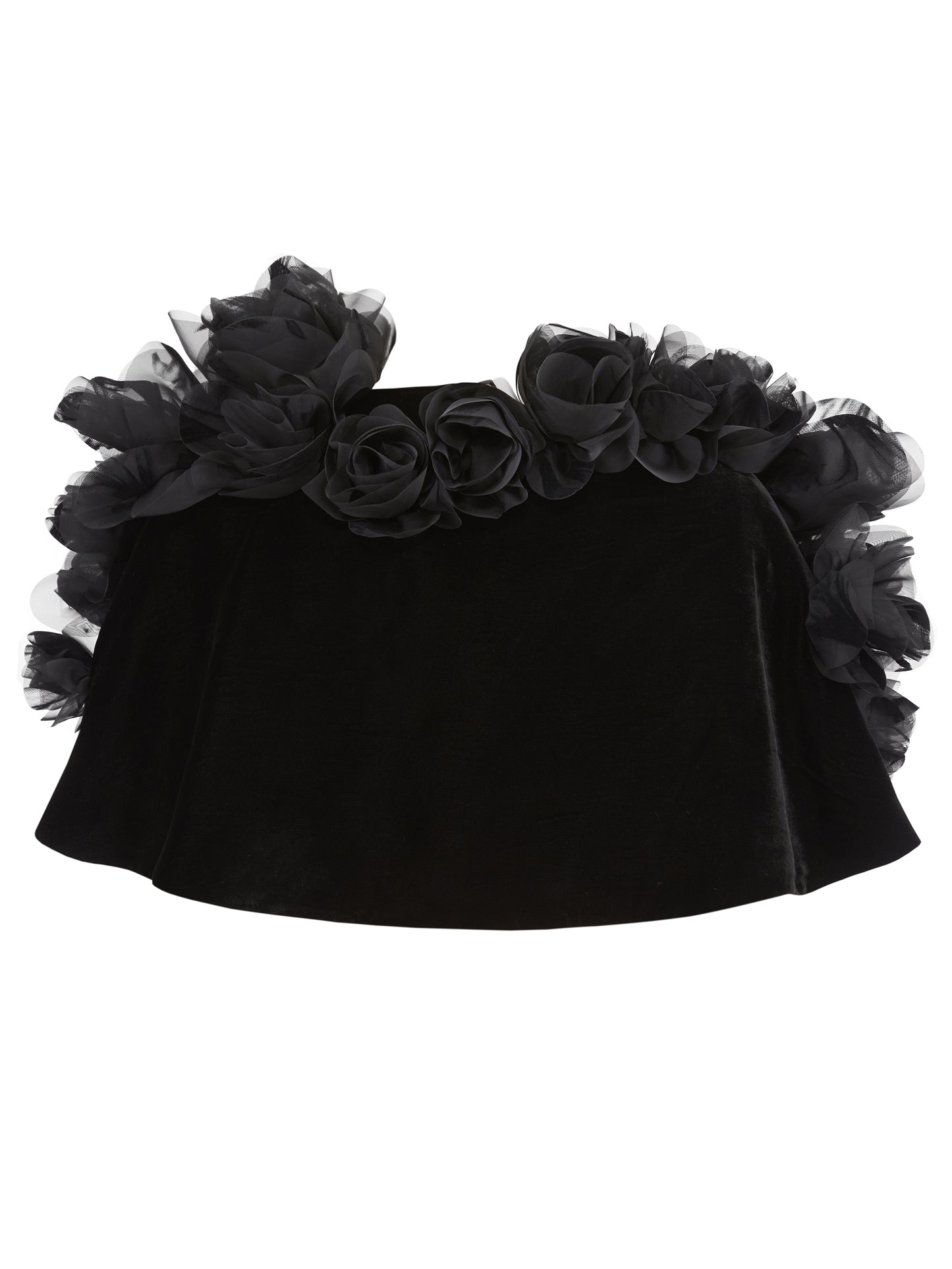 ordúdíordú | Top - Short Shawl with Black Roses