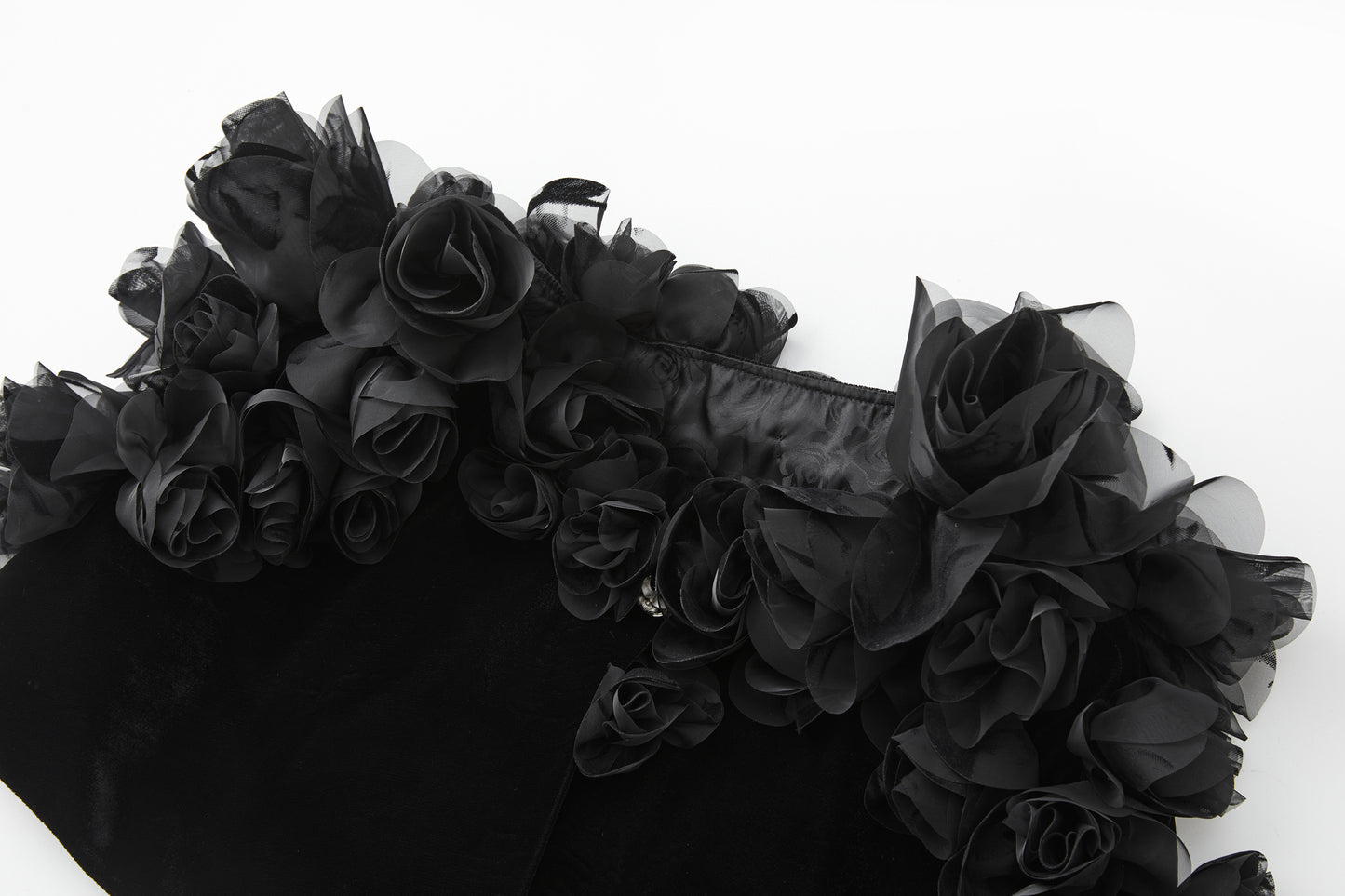 ordúdíordú | Top - Short Shawl with Black Roses