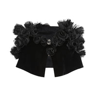 ordúdíordú | Top - Short Shawl with Black Roses