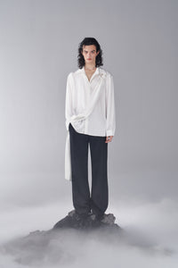 ordúdíordú | Shirt - Slouchy White Ribbon Shirt