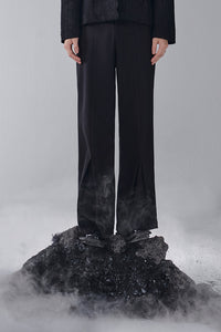 ordúdíordú | Trousers - Twill Front Pleated Deconstructed Slacks