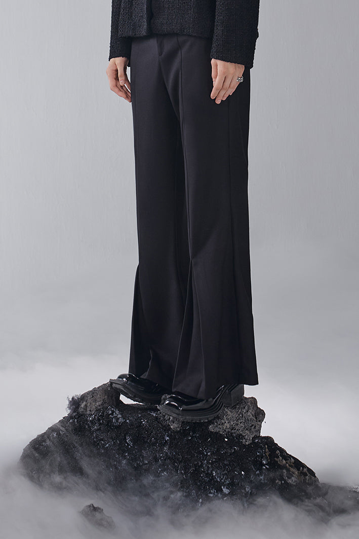 ordúdíordú | Trousers - Twill Front Pleated Deconstructed Slacks