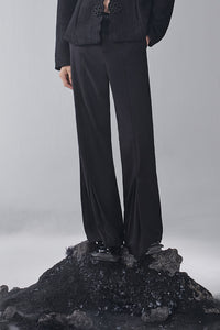 ordúdíordú | Trousers - Twill Front Pleated Deconstructed Slacks