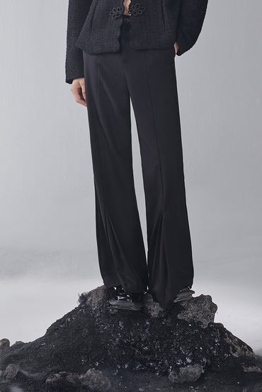 ordúdíordú | Trousers - Twill Front Pleated Deconstructed Slacks