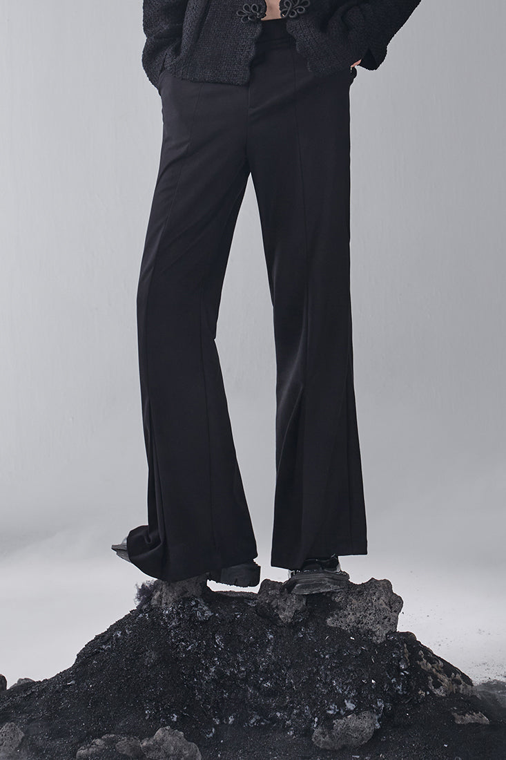 ordúdíordú | Trousers - Twill Front Pleated Deconstructed Slacks