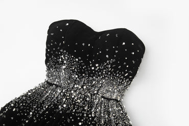 ordúdíordú | Dress - Velvet Puffy Dress with French Embroidery