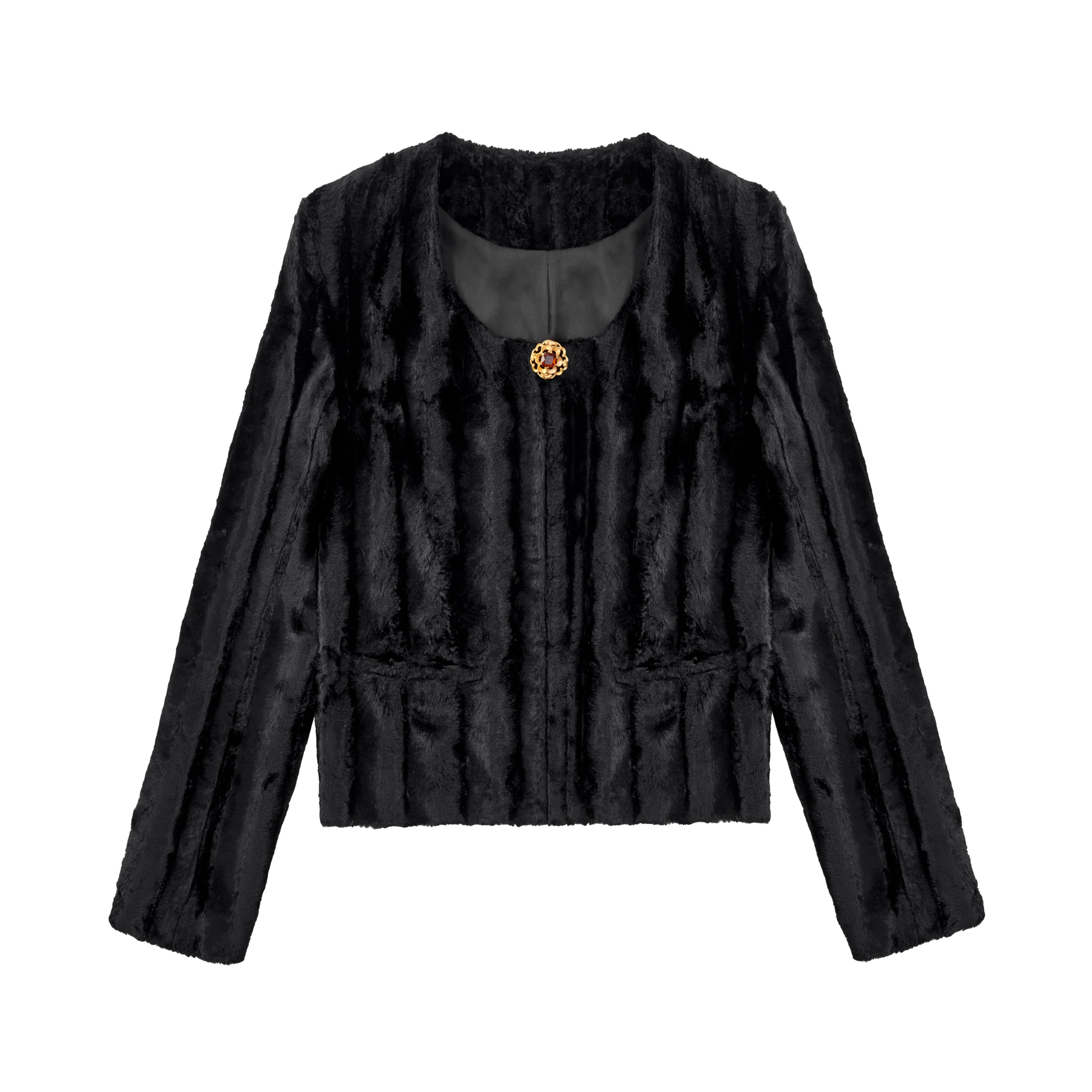 ordúdíordú | Coat - Woolen Collarless Coat