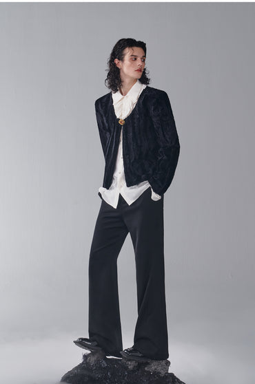 ordúdíordú | Coat - Woolen Collarless Coat
